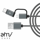 SIMI USB Cable - Micro USB and USB C 2in1